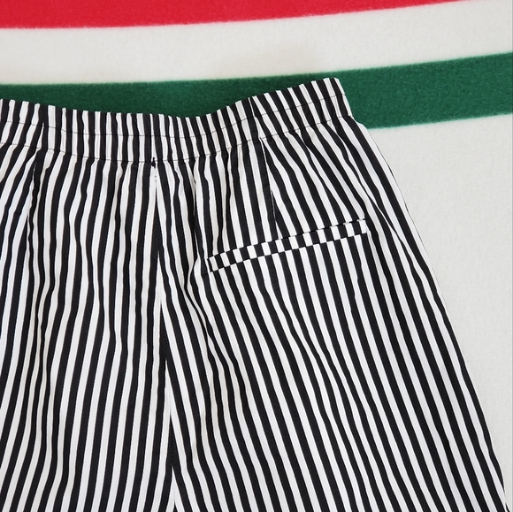 Zara High Waisted Striped Tie Front Poplin Paperbag Pants XS Business Casual - Picture 7 of 12